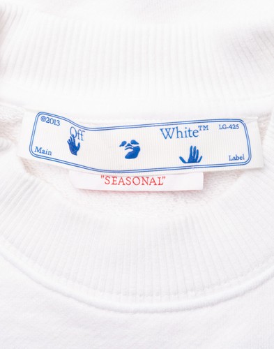 PVP €575 OFF-WHITE ESTACIONAL Sudadera Talla XXS Bordada Floral Flechas Logo - Imagen 6 de 6