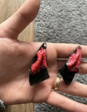 Elegante extravagante Ohr Clipser Korallen Form Vintage Punk Ghotic