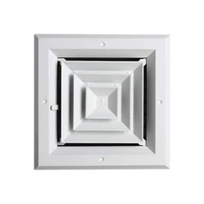 GRAINGER APPROVED 4MJJ5 Diffuser,4-Way,Duct Size 6" 4MJJ5