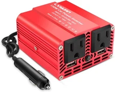 150W Power Inverter, LVYUAN Inverter 12V DC to 110V AC Car Plug in Adapter Outle