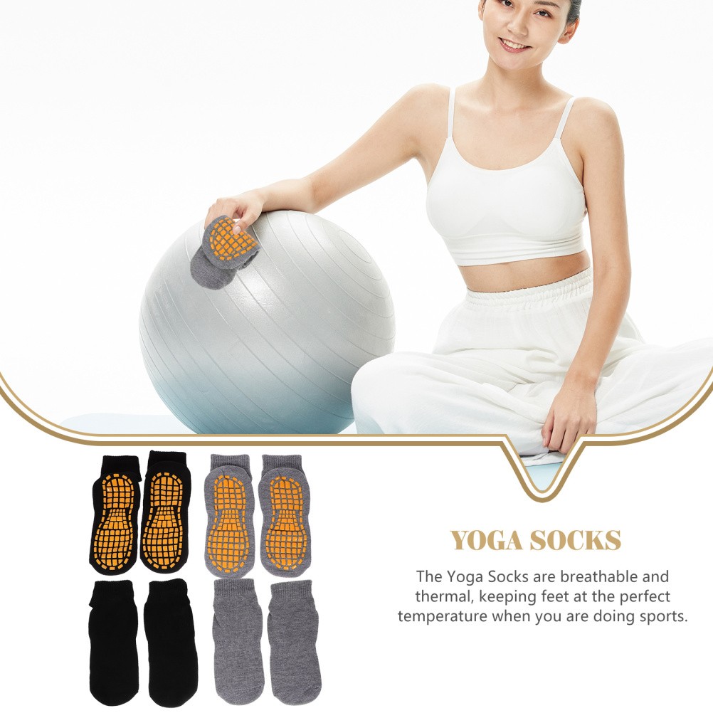 SAOLA 4 Pairs Couvercle De Chaussette Antidérapant Enfant Bébé Chaussettes Sol Yoga