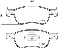 Bremsbelagsatz Scheibenbremse Hella Pagid 8DB 355 037-741 FüR Ford Fiesta 7 HJ