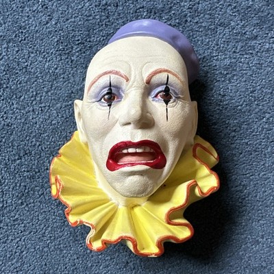 VINTAGE LEGEND PRODUCTS *CLOWN #4* CHALKWARE HEAD F. WRIGHT SIGNED ENGLAND