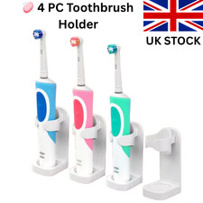 4 Pcs Wall Mounted Electric Toothbrush Holder Traceless Bathroom Organizer Stand