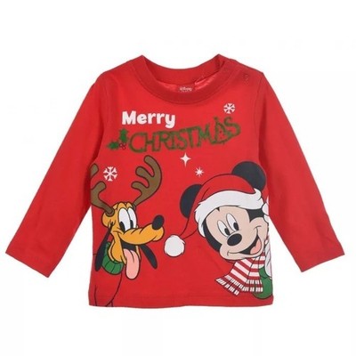 Disney Mickey Micky Mouse Pullvoer Langarmshirt Weihnachten Gr. 86 oder 92 NEU