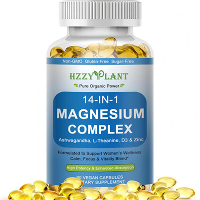 Magnesium Complex Softgels, High Absorption Magnesium Supplement with Glycinate,