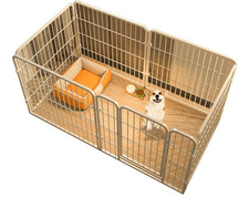 Foldable Metal Exercise Playpen for Dogs,Indoor Pet Pen Puppy Pen Dog Fence UK