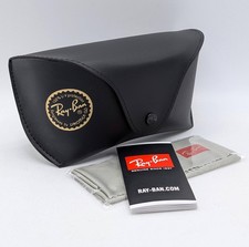 Ray Ban Large Black Sunglasses Case Snap Closure  Microfiber Cloth Glasses ONLY