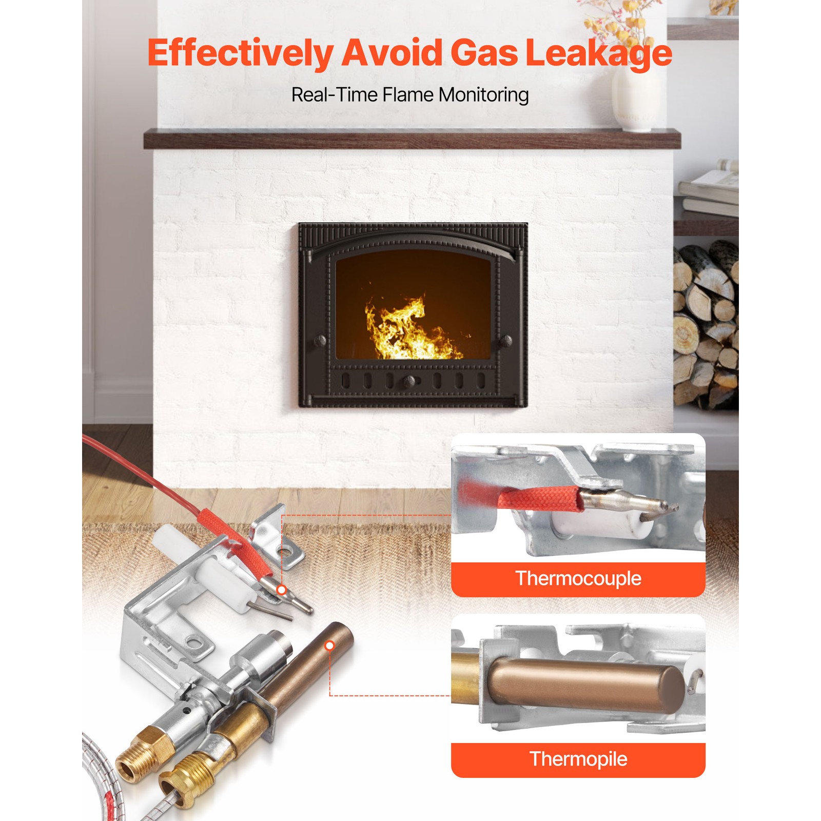 Uimoso Gas Pilot Assembly OE 10377901 PP231 NG8218 for Natural Gas Systems