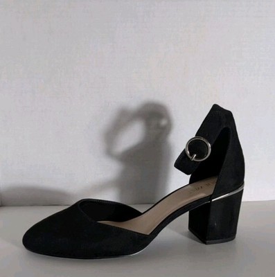 Nine West Addison Women's Shoes Suede Block Heel Ankle Strap. Size 9.5M. EUC 