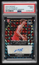 2024-25 Mosaic Rookie Scripts Genesis Prizm Matas Buzelis PSA 9 MINT Auto k3c