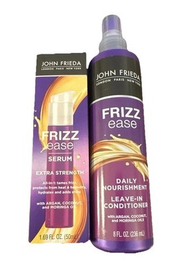 John Frieda Frizz Ease Daily Nourishment Leave-In Conditioner & Serum Set