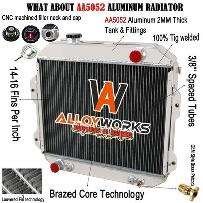 214606G102 Aluminum 3 Row Cooler Radiator For Nissan Forklift AT #214606G000