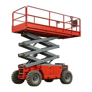 Construction Digger Scissor Lift Truck Self Adhesive Vinyl Sticker