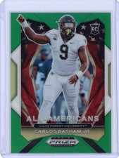 CARLOS BASHAM JR. 2021 PANINI PRIZM DRAFT PICKS GREEN #197