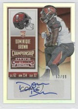 2015 Panini Contenders Rookie Championship Ticket 53/99 Dominique Brown Auto 0f6