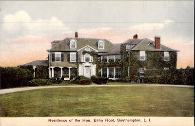 POSTCARD RESIDENCE OF THE HON. ELIHU ROOT SOUTHAMPTON LONG ISLAND NEW YORK