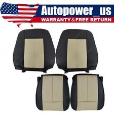 For Ford Expedition 2007-2014 Driver Passenger Leather Seat Cover Black Tan For Ford Expedition 2007-2014 Driver Passenger Leather Seat Cover Black Tan