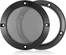 Facmogu 2PCS 5in Universal Speaker Grills, Black Round Speaker Grill Mesh Dec