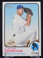 2022 Topps Heritage Mini /100 Clayton Kershaw MLB Card Los Angeles Dodgers