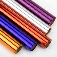 5 Colors Transparent Colored Cellophane Wrap, Cellophane Paper Roll for Gift ...