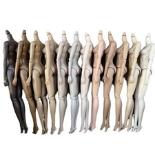 12 Colors Black White 1/6 29cm Replacement Body for Doll Heads DIY Playing Toys