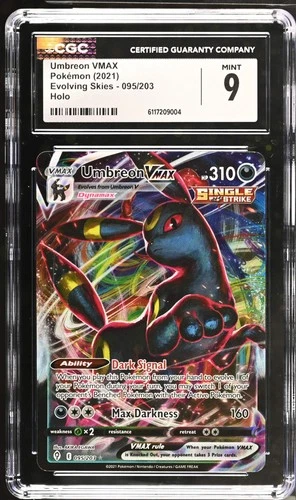 Umbreon Vmax 095/203 CGC 9 Mint 2021 Holo Evolving Skies Pokemon