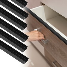 6 Pcs Black 18" Cabinet Edge Protectors Aluminum Alloy Slip On Edge Guard