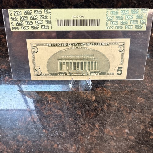 FR#1987-L Series1999$5.00 FW FRN..Serial Number BL00000050A.PCGS 65 pPQ,No Reser - Picture 7 of 11