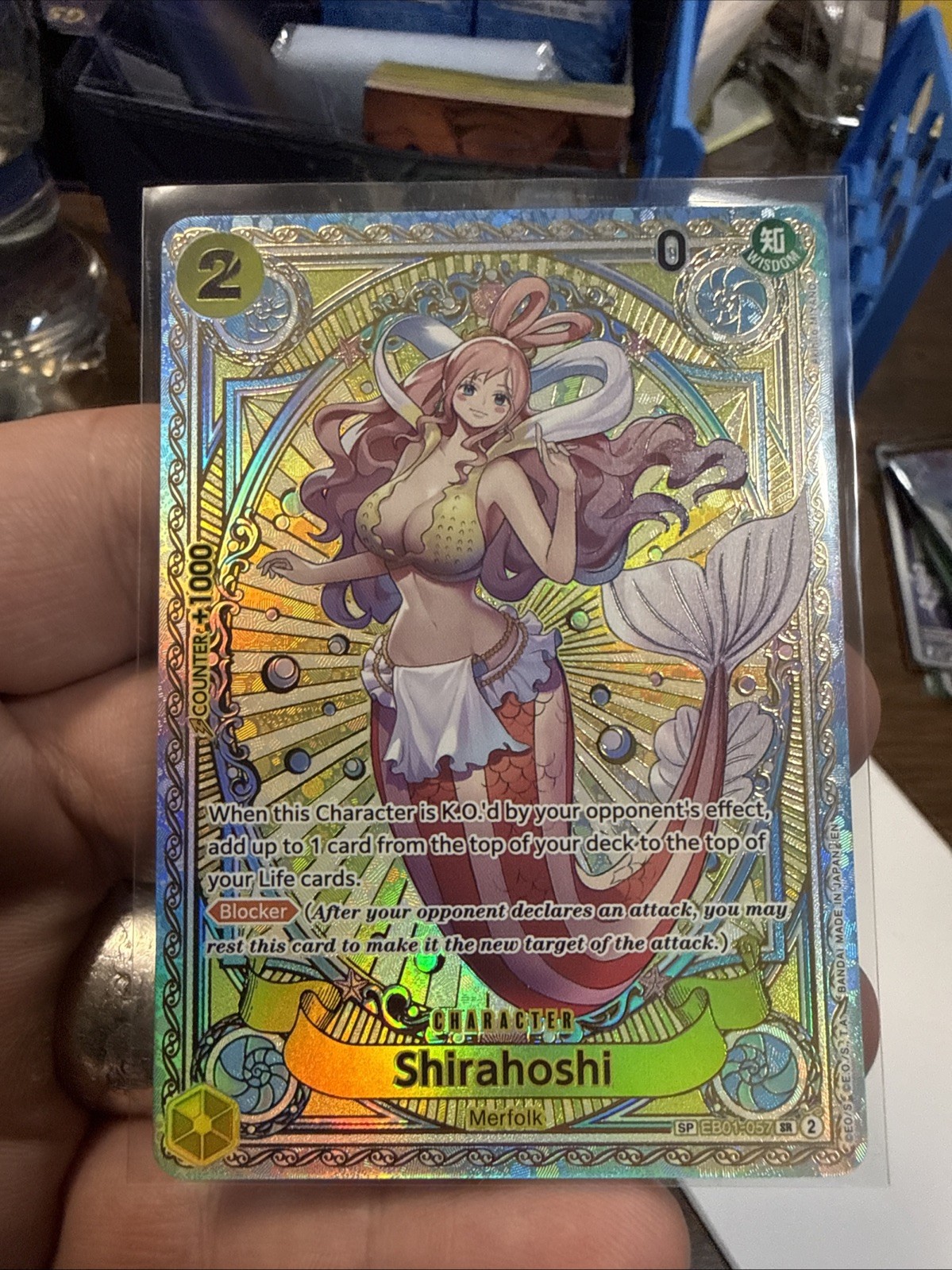 One Piece CCG Shirahoshi SP EB01-57  a Fist of Divine Speed OP11 NM