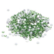 SS3/1440Pcs Glass Diamante Rhinestone, Man Made Gems, Light Green
