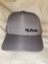 New Kubota Logo Grey Baseball Cap Hat Embroidery K-Products Adjustable Strap