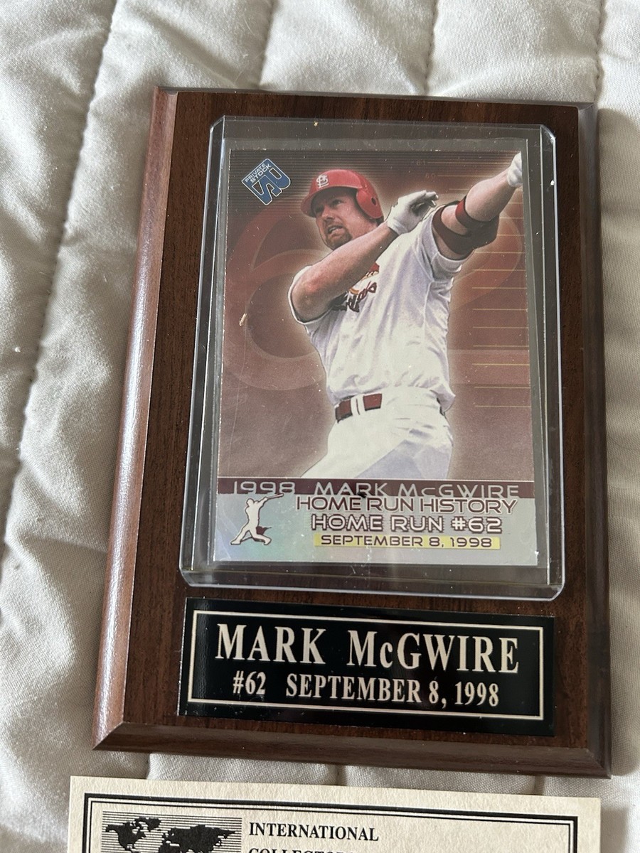 Vintage 62nd Record Breaking Home Run Plaque Mark McGwire Numbered