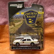 Greenlight County Roads Series 6 2008 Ford Crown Vic Police 1:64 Diecast White