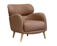 Moderner Brauner Stoffsessel Aus Holz FüR Stilvolles Wohnzimmer