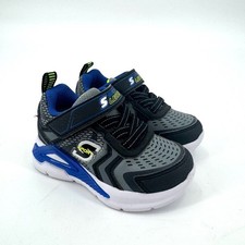 NWOT S Sport By Skechers Black Blue Light Up Fluxe Sneakers Shoes Toddler Size 5