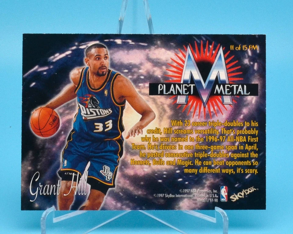 Grant HILL 1997-98 Metal Universe 'Planet Metal' Foto 3 de 3
