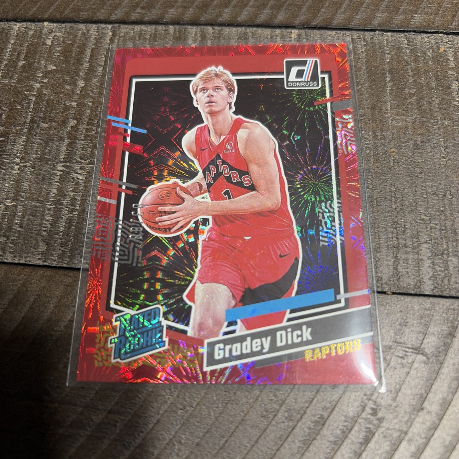 2023-24 Panini Donruss Rated Rookie Red Fireworks 83/88 Gradey Dick #247 RC