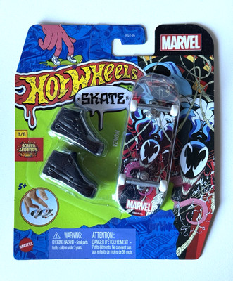 Mattel Hot Wheels Skate Marvel Venom Fingerboard Skateboard NEU SELTEN