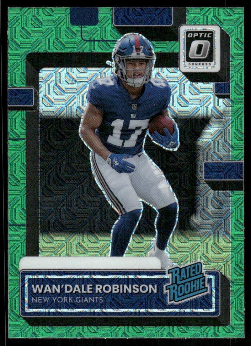 2022 Donruss #P-320 Wan'Dale Robinson Optic Rated Rookies Preview Green Mojo