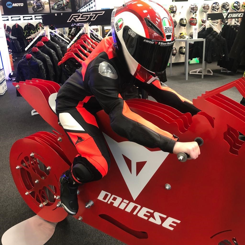 Dainese Gen-Z Junior 1 piece leather suit Black/Fluo-Red Race