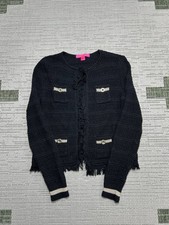 Lilly Pulitzer Jacket Womens Xs Black Cotton ...
