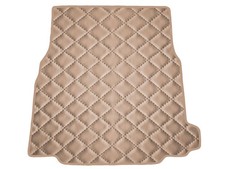 Kunstleder Kofferraummatte f&uuml;r Mercedes CLS C257 2018-&hellip;, Dunkelbeige x14 Rand