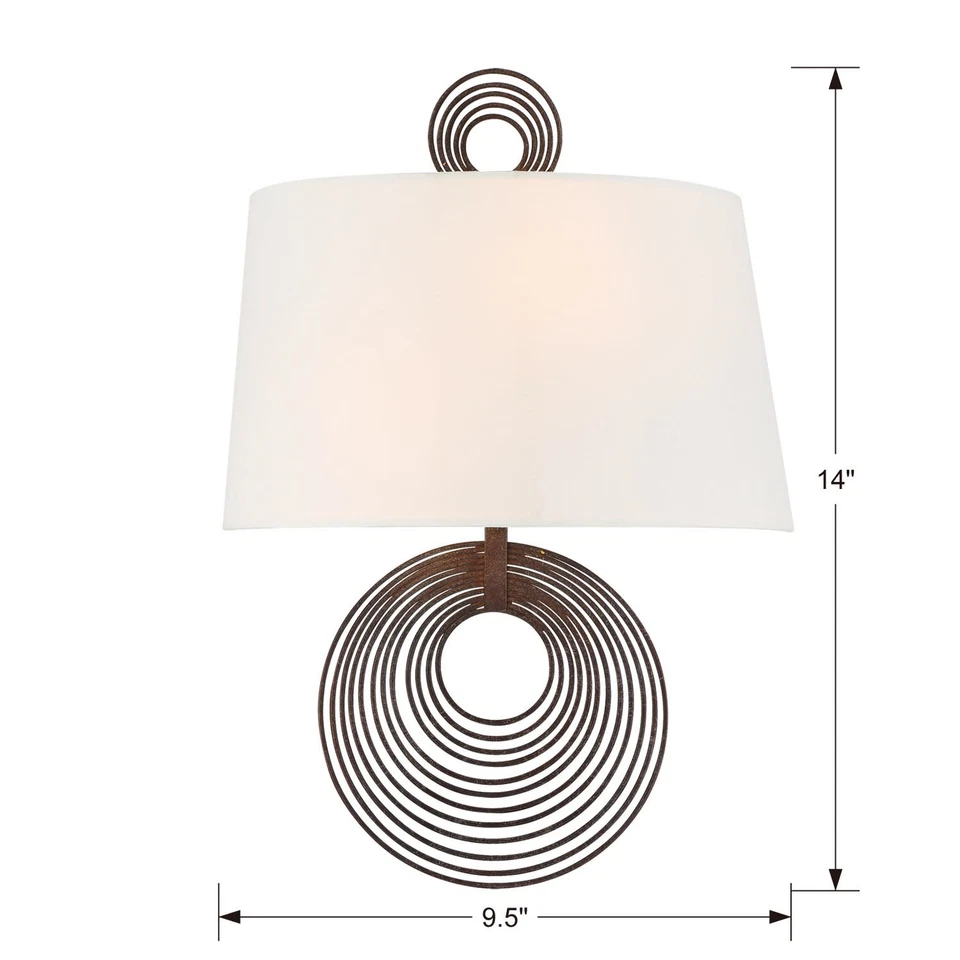 Crystorama Lighting Group DOR-B7702 Doral 2 luces 14" de alto pared - Renacimiento Foto 3 de 4