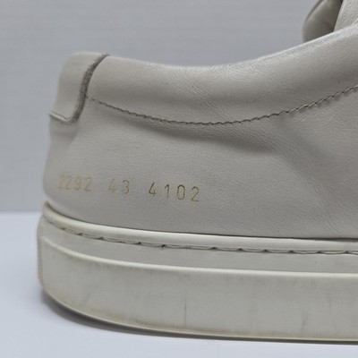 COMMON PROJECTS Original Achilles Tofu Leather Sneakers 2292 Size