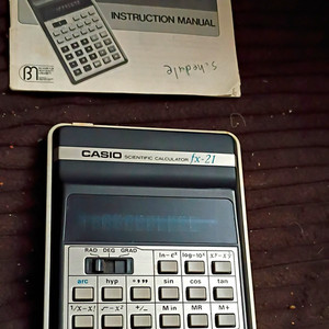 Casio fx-21 Scientific Calculator LCD Display, Handheld Battery w/ Manual
