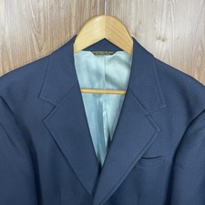 Hughes and Hatcher Vintage 1950s 1960s USA Made Sport Coat Mens 42R Blue