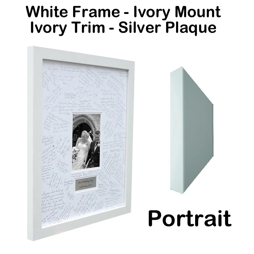 Personalised Luxury Wedding Guest Book Signing Frame - Double Mounted - Image 3 of 4