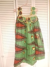 CAMEROON AFRICAN - Girls or women Kaba Dress Handmade Sleeveless Multi-color