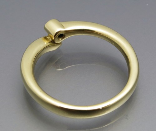 DESIGN PNEUMATICO - ANELLO LUCIDO ELEGANTE - ORO GIALLO 585 - Foto 4 di 6